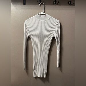 Nasty Gal Ribbed Knit Sweater in Cream